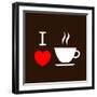 I Love Coffee-lekkyjustdoit-Framed Art Print