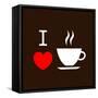 I Love Coffee-lekkyjustdoit-Framed Stretched Canvas