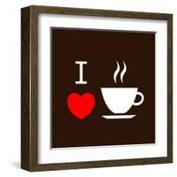 I Love Coffee-lekkyjustdoit-Framed Art Print