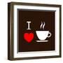 I Love Coffee-lekkyjustdoit-Framed Art Print