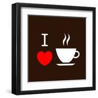 I Love Coffee-lekkyjustdoit-Framed Art Print