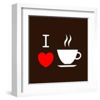 I Love Coffee-lekkyjustdoit-Framed Art Print