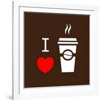 I Love Coffee-lekkyjustdoit-Framed Art Print