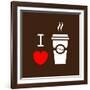 I Love Coffee-lekkyjustdoit-Framed Art Print