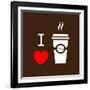 I Love Coffee-lekkyjustdoit-Framed Art Print