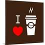 I Love Coffee-lekkyjustdoit-Mounted Art Print