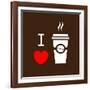 I Love Coffee-lekkyjustdoit-Framed Art Print