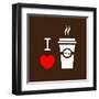 I Love Coffee-lekkyjustdoit-Framed Art Print