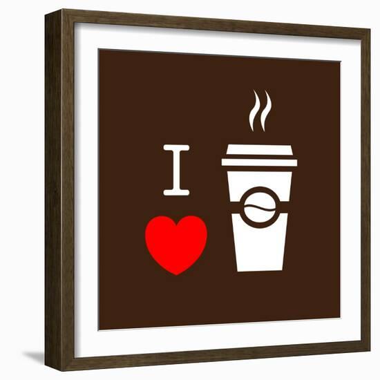 I Love Coffee-lekkyjustdoit-Framed Art Print