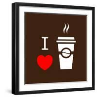 I Love Coffee-lekkyjustdoit-Framed Art Print