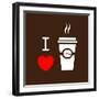 I Love Coffee-lekkyjustdoit-Framed Art Print