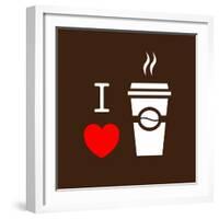 I Love Coffee-lekkyjustdoit-Framed Art Print