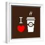 I Love Coffee-lekkyjustdoit-Framed Art Print