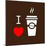 I Love Coffee-lekkyjustdoit-Mounted Art Print