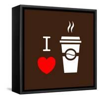 I Love Coffee-lekkyjustdoit-Framed Stretched Canvas