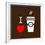 I Love Coffee-lekkyjustdoit-Framed Premium Giclee Print