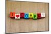 I Love Corfu - Sign Series for Travel and Holidays-EdSamuel-Mounted Photographic Print