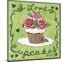 I Love Cupcakes-Janet Kruskamp-Mounted Art Print