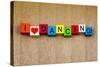 I Love Dancing - Sign Series for Dance-EdSamuel-Stretched Canvas