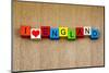 I Love England - Sign Series for Travel-EdSamuel-Mounted Photographic Print