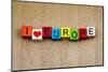 I Love Europe - Sign Series for Travel Destinations and Locations-EdSamuel-Mounted Photographic Print