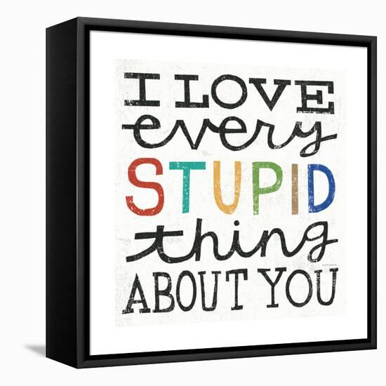 I Love Every Stupid Thing About You-Michael Mullan-Framed Stretched Canvas