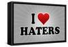 I Love Haters-null-Framed Stretched Canvas