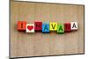 I Love Havana, Cuba, Sign Series for Holidays and Travel-EdSamuel-Mounted Photographic Print