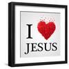 I Love Jesus Heart Graphic-null-Framed Art Print