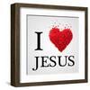 I Love Jesus Heart Graphic-null-Framed Art Print
