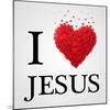 I Love Jesus Heart Graphic-null-Mounted Art Print