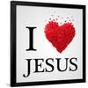 I Love Jesus Heart Graphic-null-Framed Art Print