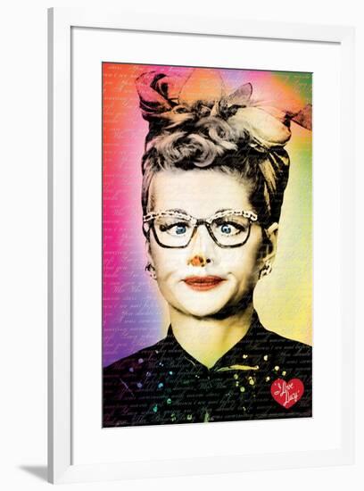 I Love Lucy Text-null-Framed Poster