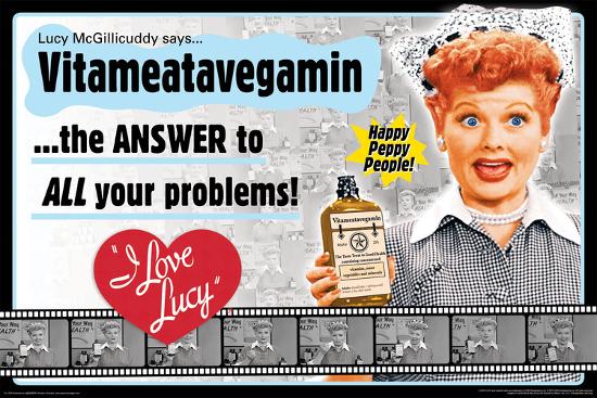 I Love Lucy- Vitameatavegamin-null-Lamina Framed Poster