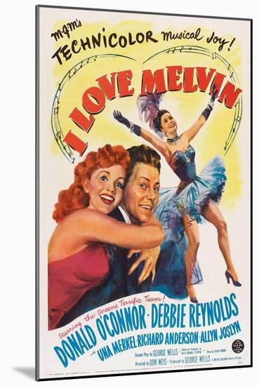 I Love Melvin, L-R: Debbie Reynolds, Donald O'Connor, Debbie Reynolds, 1953-null-Mounted Art Print