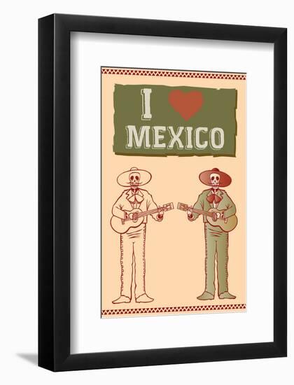 I Love Mexico-null-Framed Art Print