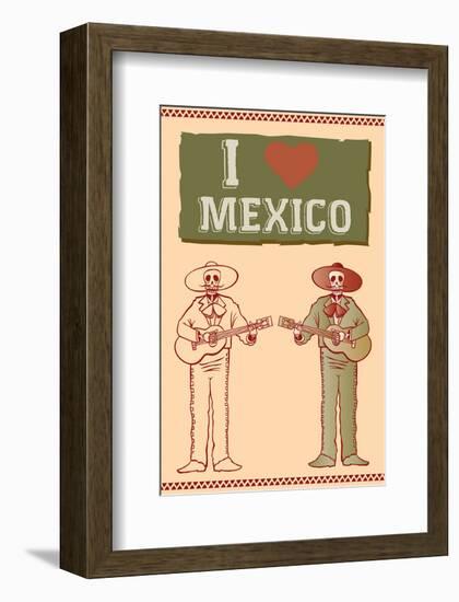 I Love Mexico-null-Framed Art Print