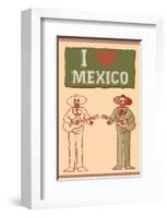 I Love Mexico-null-Framed Art Print