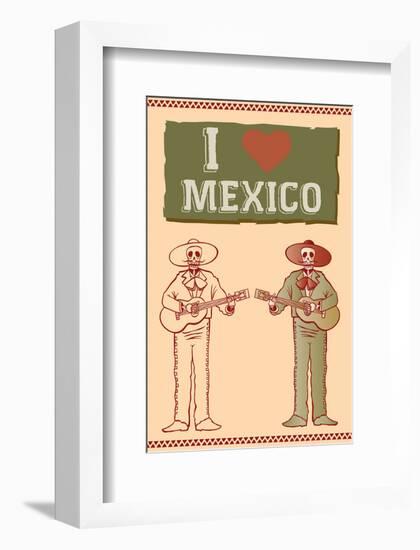 I Love Mexico-null-Framed Art Print