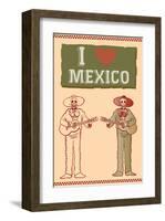 I Love Mexico-null-Framed Art Print