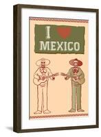 I Love Mexico-null-Framed Art Print