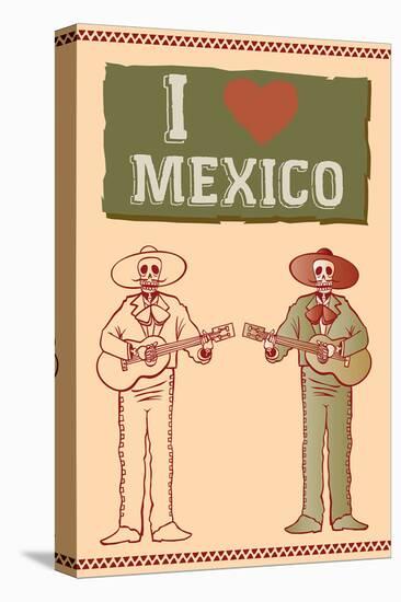 I Love Mexico-null-Stretched Canvas