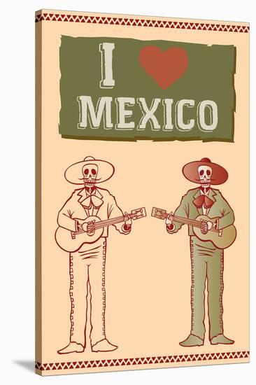 I Love Mexico-null-Stretched Canvas