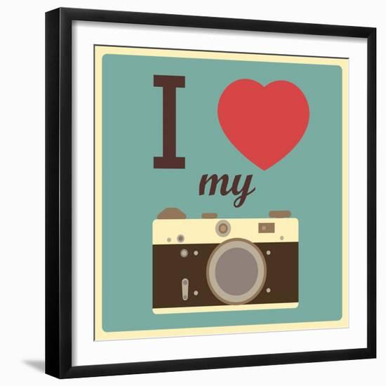 I Love My Camera-AnnaKukhmar-Framed Premium Giclee Print