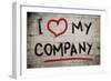 I Love My Company-Krasimira Nevenova-Framed Art Print