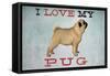 I Love My Pug I-Ryan Fowler-Framed Stretched Canvas