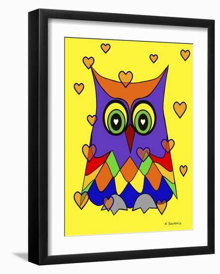 I Love Owls-Sartoris ART-Framed Giclee Print