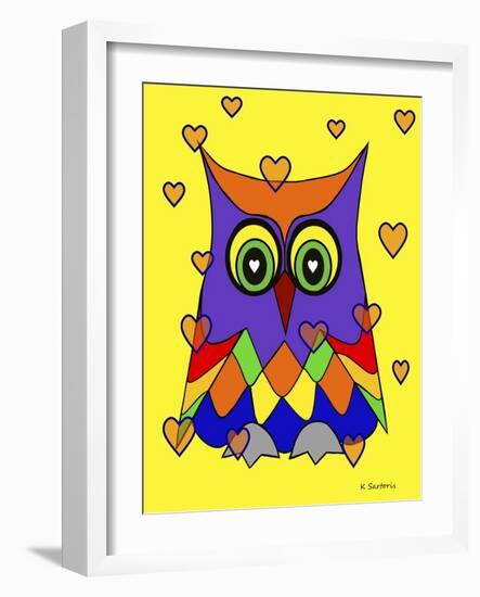 I Love Owls-Sartoris ART-Framed Giclee Print