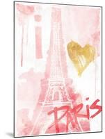 I Love Paris Blush-OnRei-Mounted Art Print