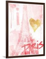 I Love Paris Blush-OnRei-Framed Art Print